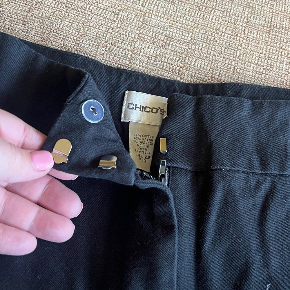 Chico's Elegant Black Dress Pants 2.5 - Picture 5 of 7